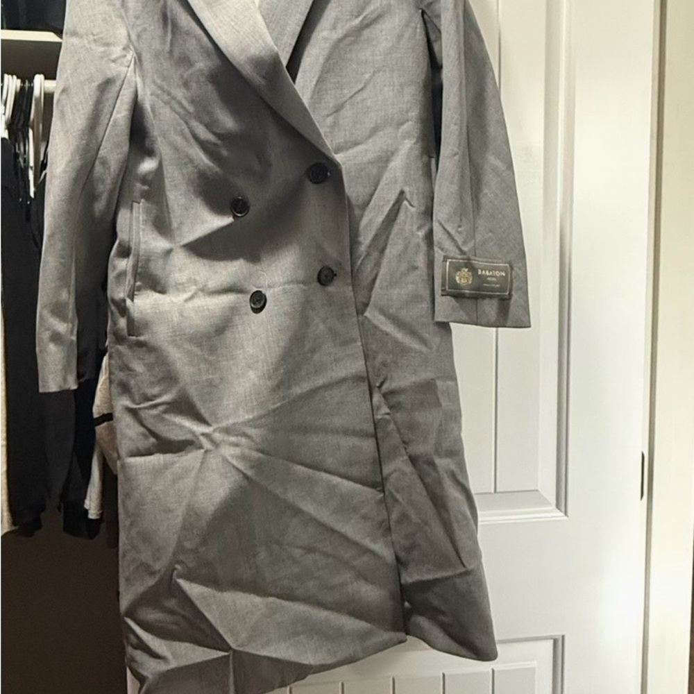 Babaton Aritzia slouch coat in grey nwt xs